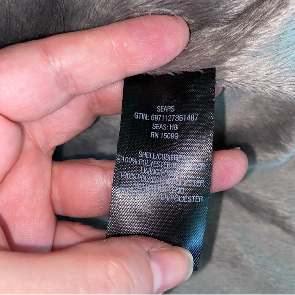 Laura Scott Navy Blue Floral Fleece Lined Insulated Quilted Vest with Pockets - Picture 6 of 8